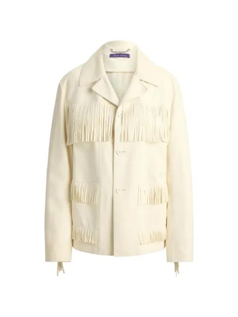 Perce fringe-trim suede jacket by RALPH LAUREN