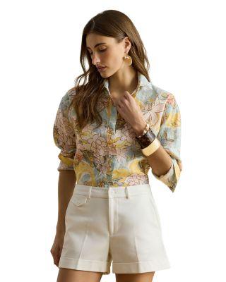 Petite Relaxed Fit Floral Linen Shirt by RALPH LAUREN