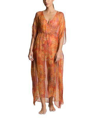 Printed Midi Swim Cover Up Caftan by RALPH LAUREN
