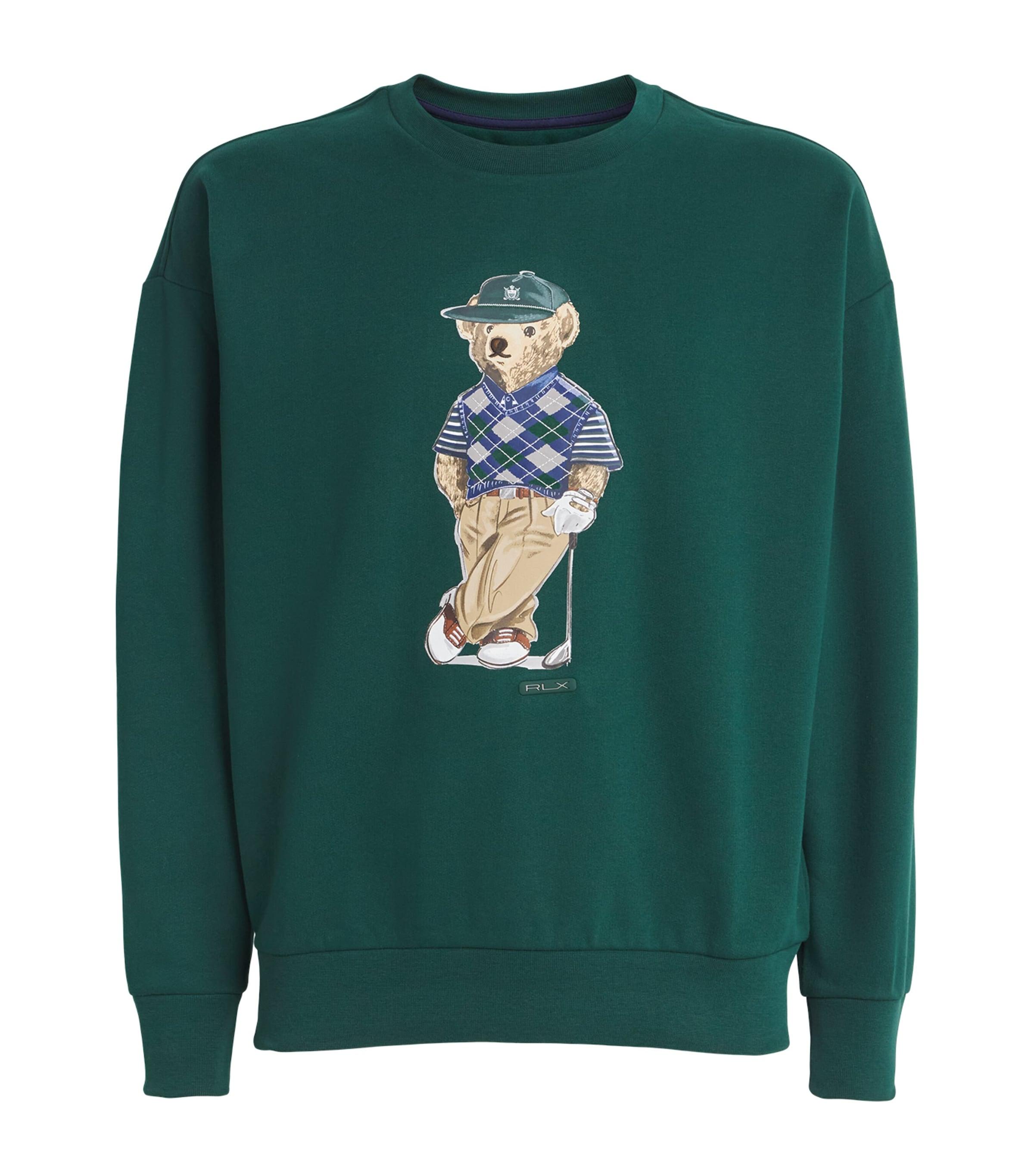 RLX Ralph Lauren Cotton-Blend Relaxed Fit Polo Bear Sweatshirt by RALPH LAUREN