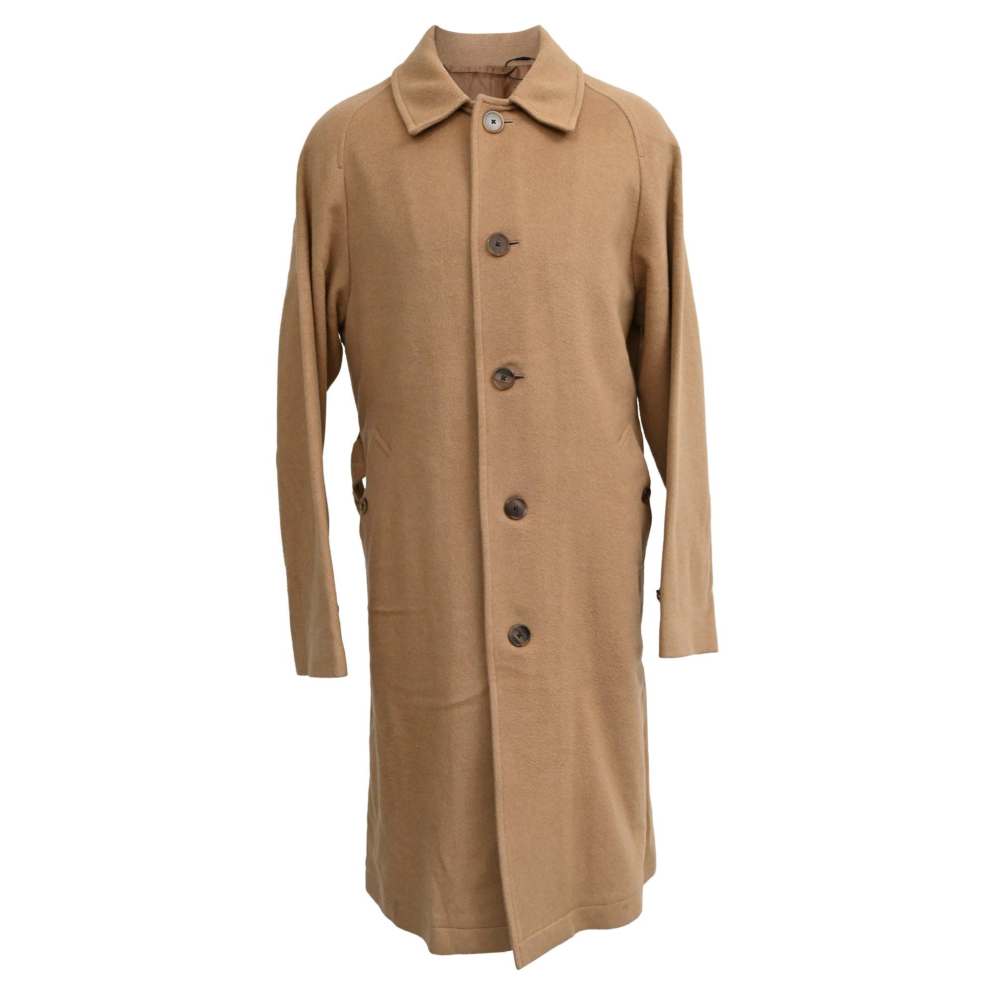 Ralph Lauren Belted Single-Breasted Coat in Brown Wool by RALPH LAUREN
