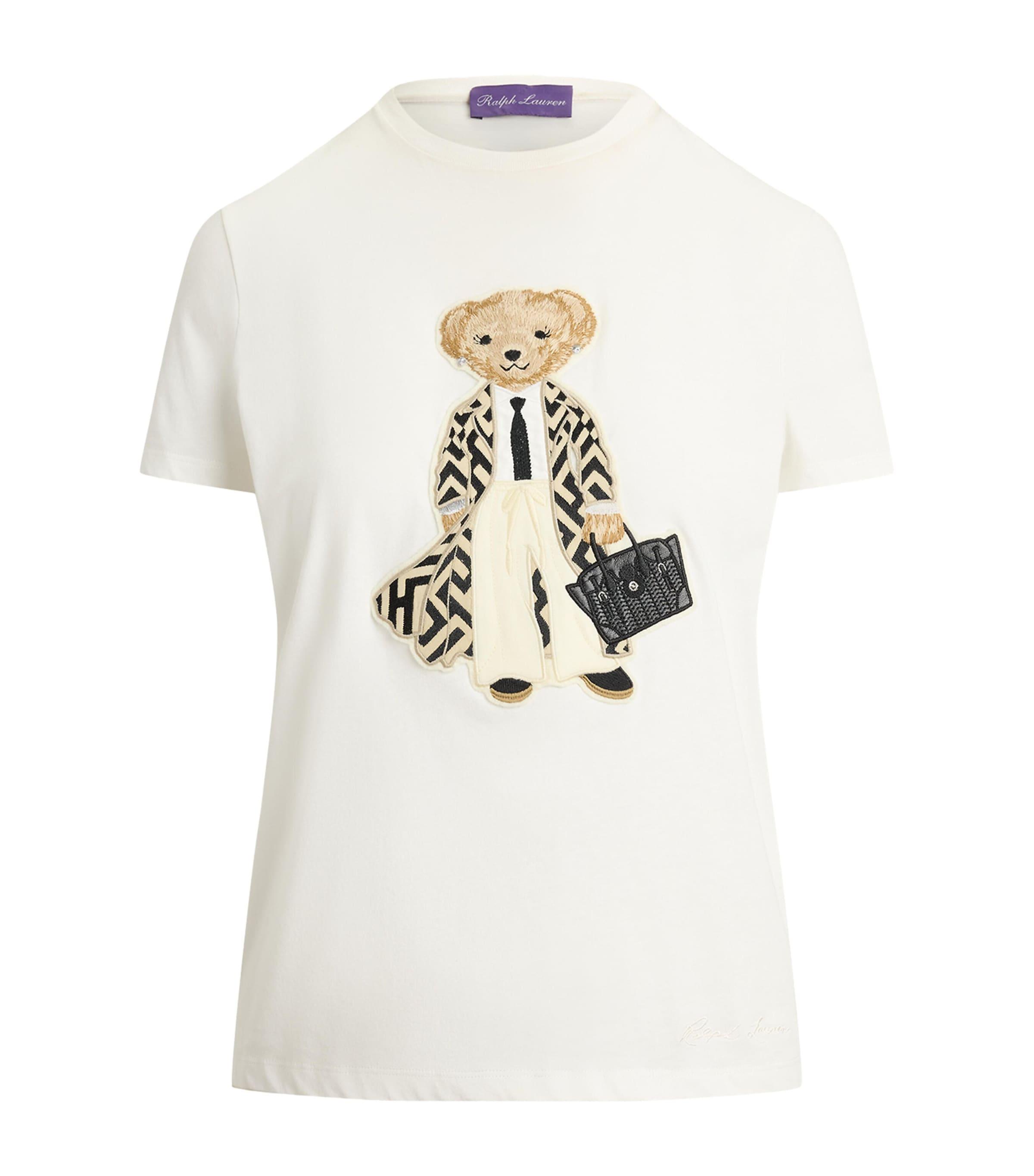 Ralph Lauren Collection Cotton Embroidered Polo Bear T-Shirt by RALPH LAUREN