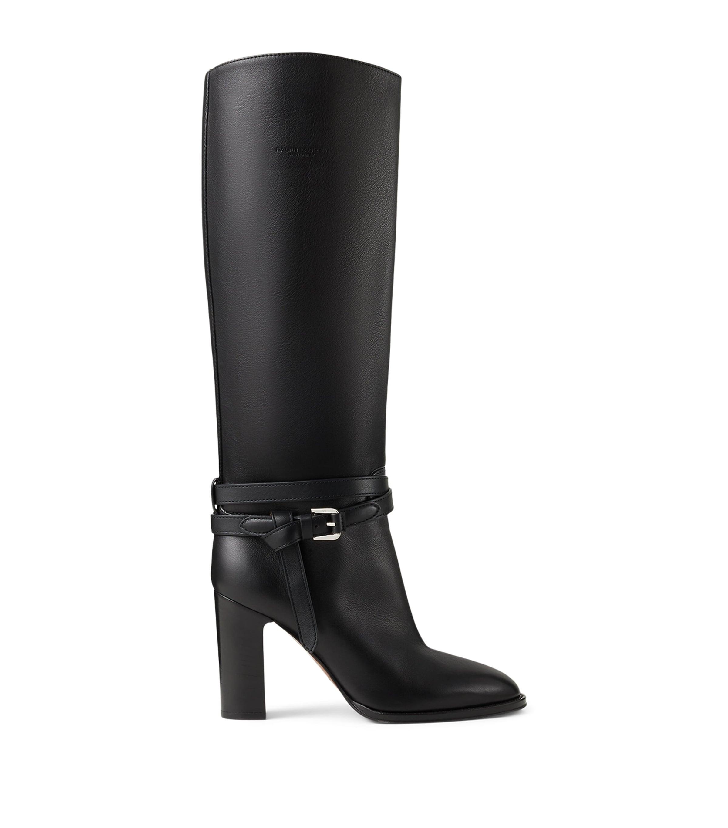 Ralph Lauren Collection Leather Donnely Knee-High Boots 90 by RALPH LAUREN
