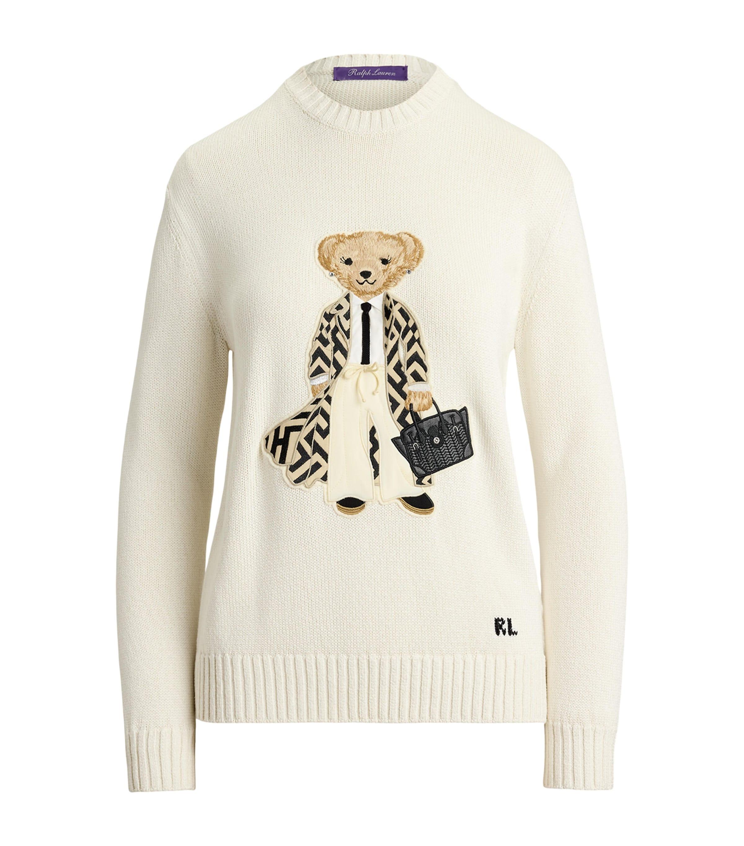 Ralph Lauren Collection Mulberry Silk Polo Bear Sweater by RALPH LAUREN