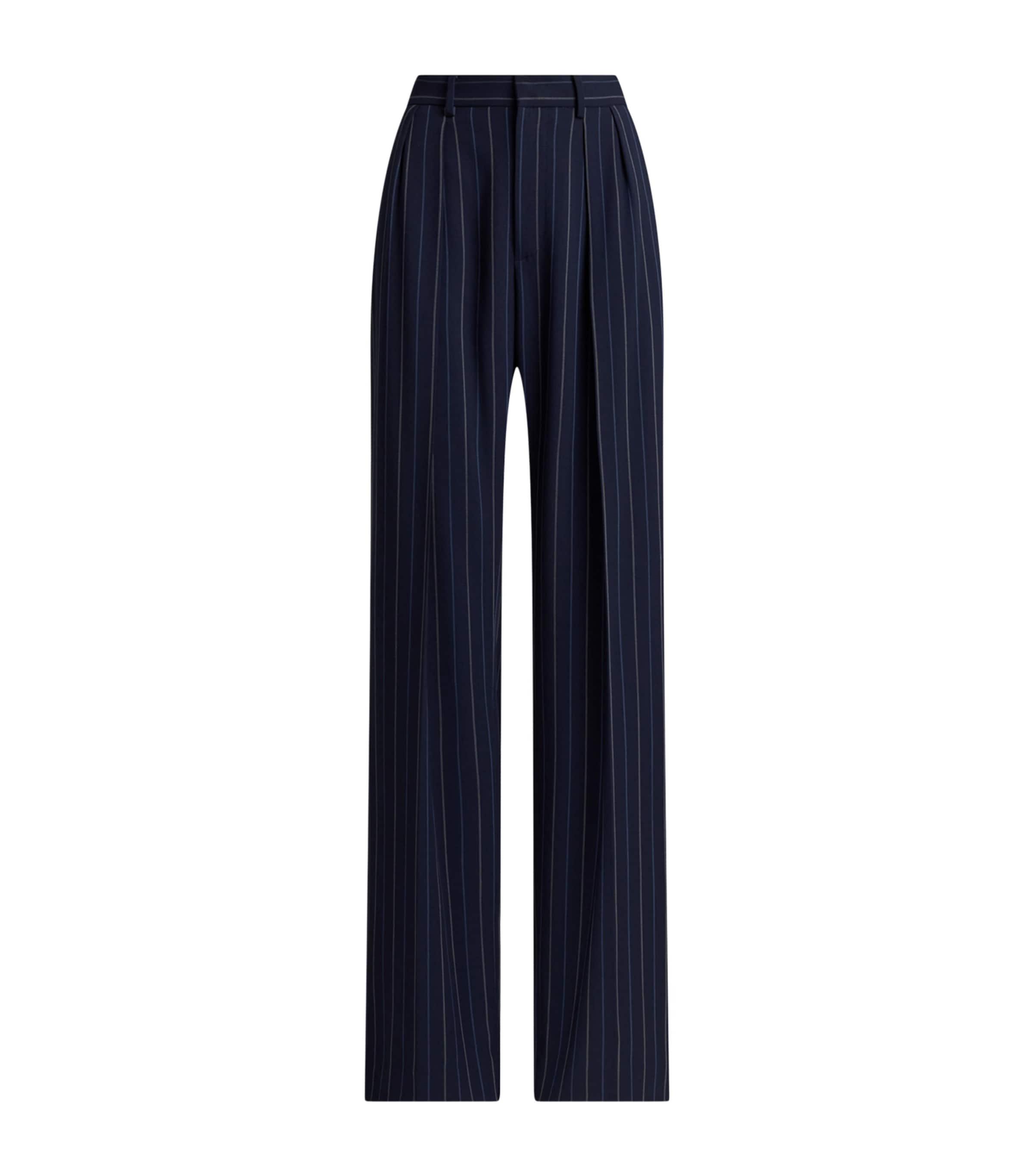 Ralph Lauren Collection Wool Pinstripe Jody Wide-Leg Trousers by RALPH LAUREN