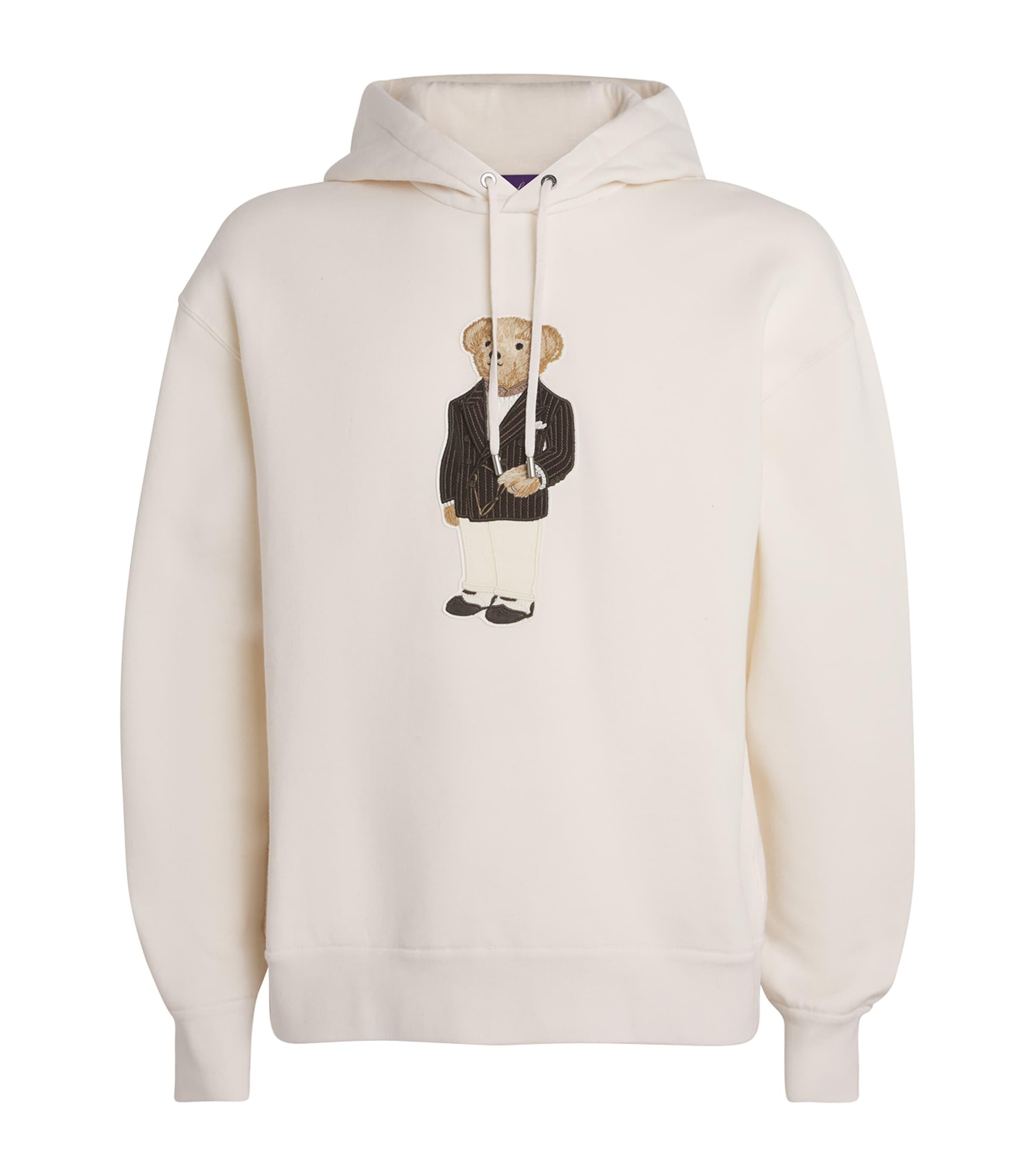 Ralph Lauren Purple Label Cotton-Cashmere Polo Bear Hoodie by RALPH LAUREN