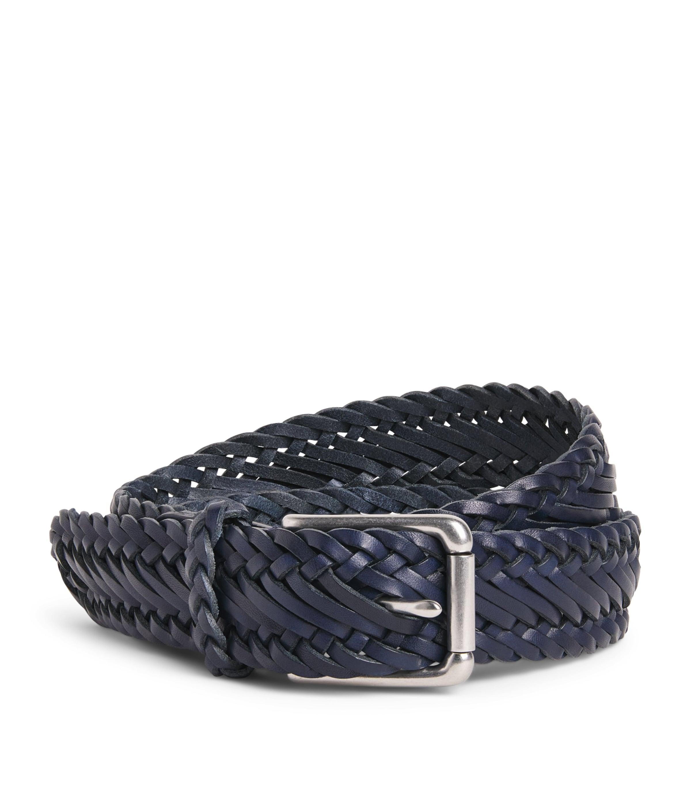 Ralph Lauren Purple Label Leather Braided Belt by RALPH LAUREN