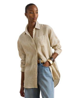 Relaxed Fit Striped Linen Shirt by RALPH LAUREN