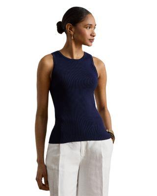 Rib Knit Sleeveless Sweater by RALPH LAUREN