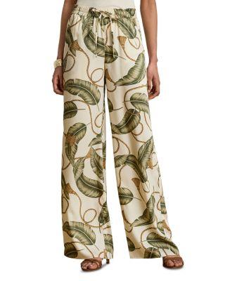 Rope Print Twill Wide Leg Pant by RALPH LAUREN