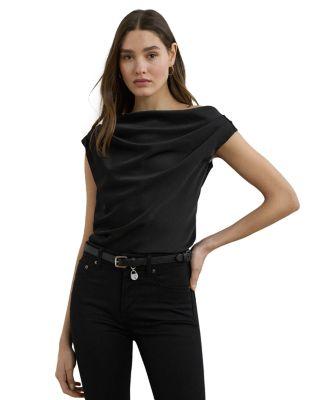 Satin Charmeuse Off-The-Shoulder Blouse by RALPH LAUREN
