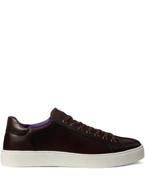 Severn burnished lace-up sneakers by RALPH LAUREN