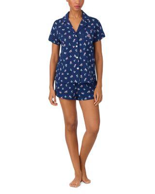 Short Sleeve Classic Knit Notch Collar Boxer Pajama Set by RALPH LAUREN