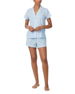 Short Sleeve Classic Knits Notch Collar Boxer Pajama Set by RALPH LAUREN