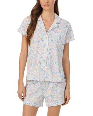 Short Sleeve Classic Knits Notch Collar Boxer Pajama Set by RALPH LAUREN