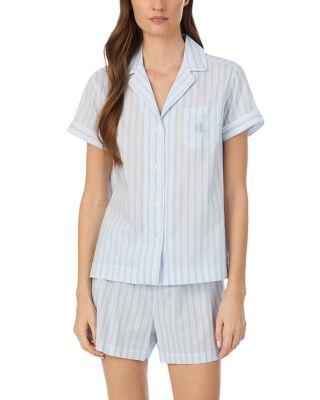 Short Sleeve Classic Lawn Notch Collar Boxer Pajama Set by RALPH LAUREN