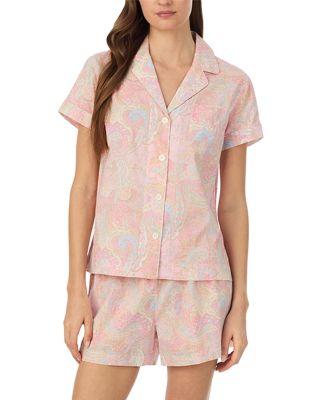 Short Sleeve Classic Lawn Notch Collar Boxer Pajama Set by RALPH LAUREN