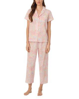 Short Sleeve Classic Lawn Notch Collar Cropped Pajama Set by RALPH LAUREN