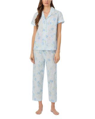 Short Sleeve Classic Lawn Notch Collar Cropped Pajama Set by RALPH LAUREN