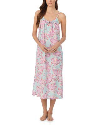 Sleeveless Classic Lawn Ruffle Neck Ballet Nightgown by RALPH LAUREN