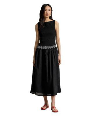 Smocked Voile Dress by RALPH LAUREN