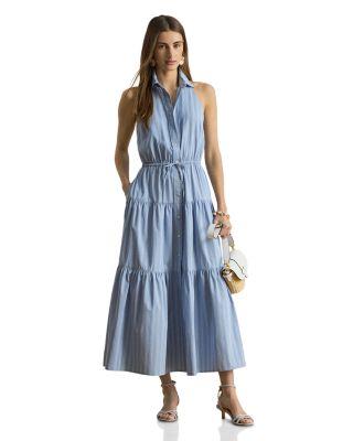 Striped Broadcloth Tiered Shirtdress by RALPH LAUREN