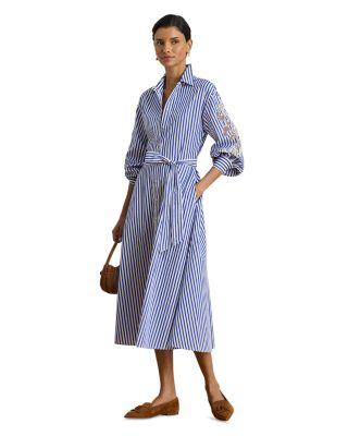Striped Eyelet Broadcloth Shirtdress by RALPH LAUREN
