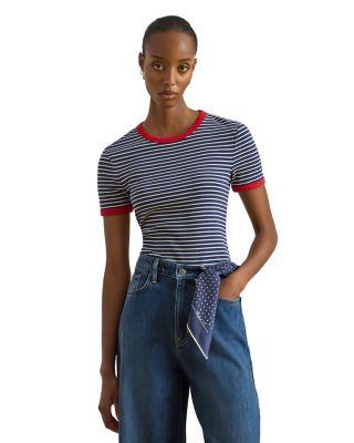 Striped Stretch Cotton Tee by RALPH LAUREN