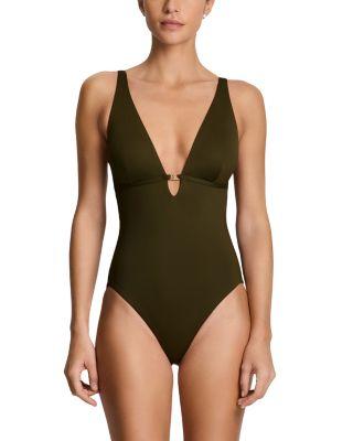 Tall Triangle One Piece Swimsuit by RALPH LAUREN