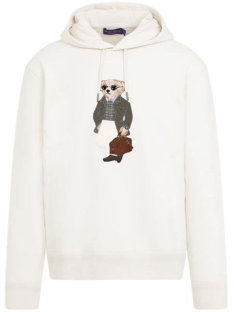 Teddy Bear-print hoodie by RALPH LAUREN
