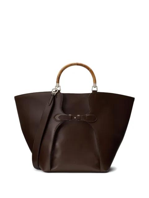 The Ralph burl wood-handle tote bag by RALPH LAUREN