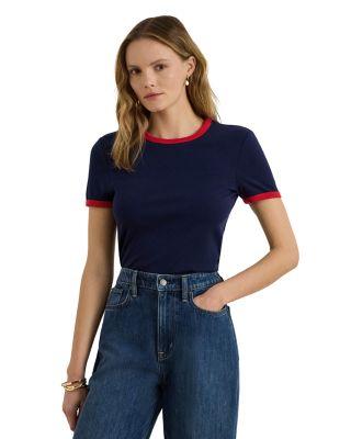 Two Tone Stretch Tee by RALPH LAUREN