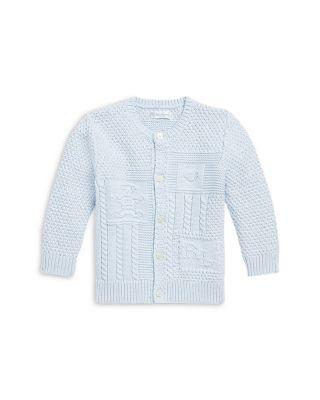 Unisex Contrast Knit Organic Cotton Cardigan - Baby by RALPH LAUREN