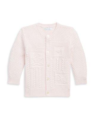 Unisex Contrast Knit Organic Cotton Cardigan - Baby by RALPH LAUREN