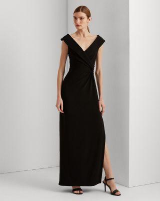 V-Neck Column Gown by RALPH LAUREN