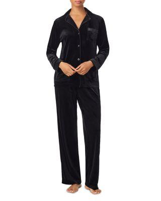 Velvet Long Sleeve Notch Collar Long Pants Pajama Set by RALPH LAUREN