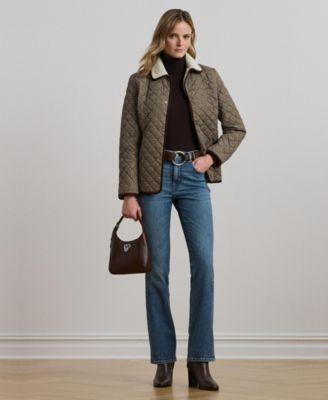 Women's Faux-Sherpa-Collar Quilted Coat by RALPH LAUREN