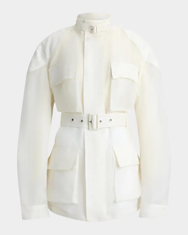 Zaria Silk Gazar Field Jacket by RALPH LAUREN