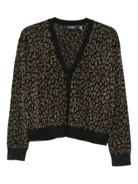 animal-patterned V-neck cardigan by RALPH LAUREN