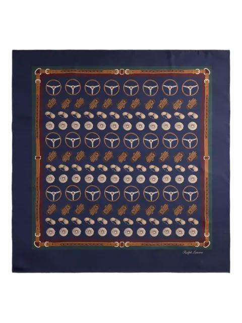automotive-print silk scarf by RALPH LAUREN