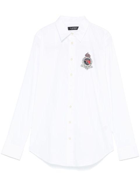 beaded-crest shirt by RALPH LAUREN