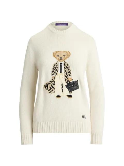 bear-appliqué sweater by RALPH LAUREN