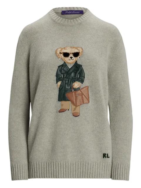 bear-motif knitted sweater by RALPH LAUREN