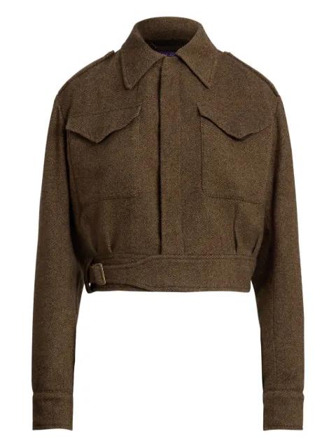 belted flap-pocket jacket by RALPH LAUREN