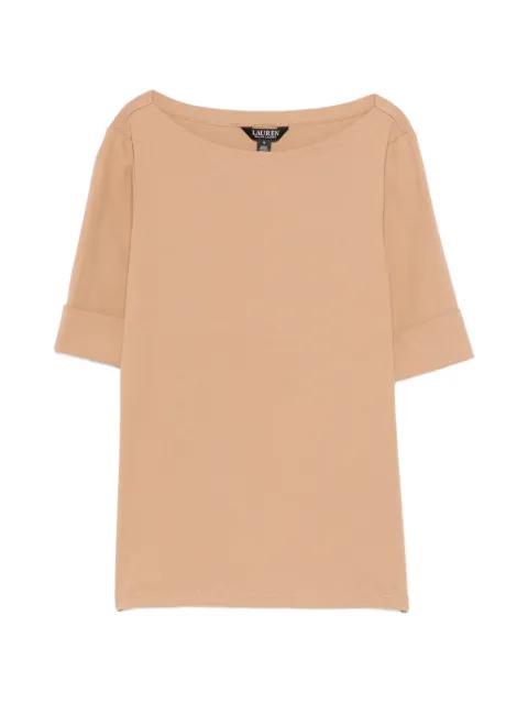 boat neck cuffed T-shirt by RALPH LAUREN