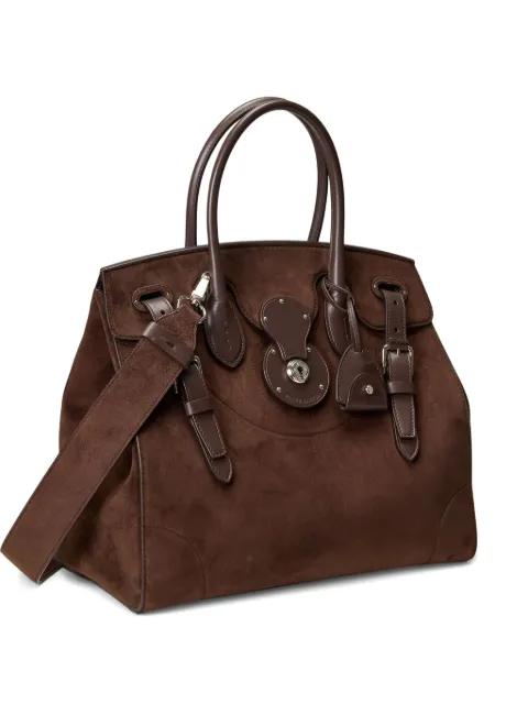 buckle-detail suede tote bag by RALPH LAUREN