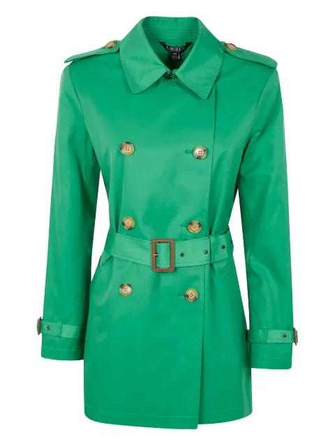 buttoned belted coat by RALPH LAUREN