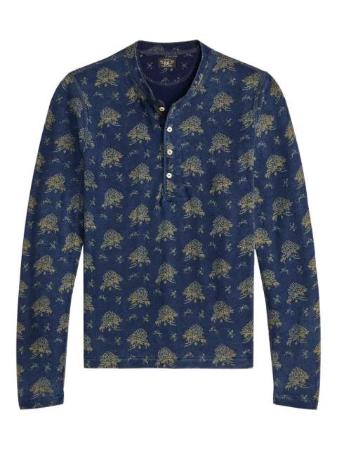 buttoned floral long-sleeved T-shirt by RALPH LAUREN