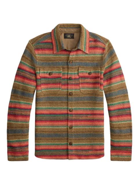 buttoned striped knitted shirt by RALPH LAUREN
