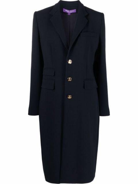 buttoned-up single-breasted coat by RALPH LAUREN
